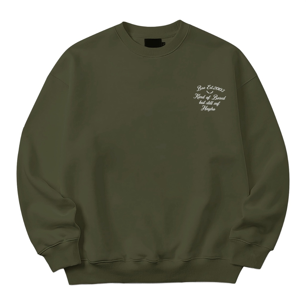 Áo Nỉ BOO Dáng Oversize Unisex In Graphic Hayho Essenital