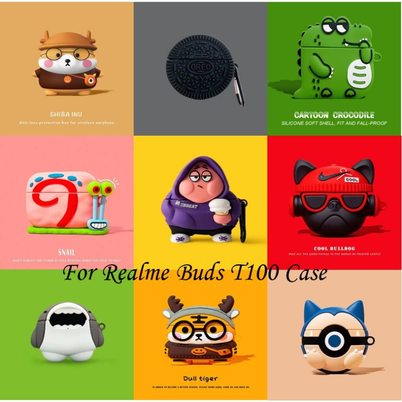 Vỏ BảO Vệ HộP SạC Tai Nghe Realme Buds T100 HoạT HìNh