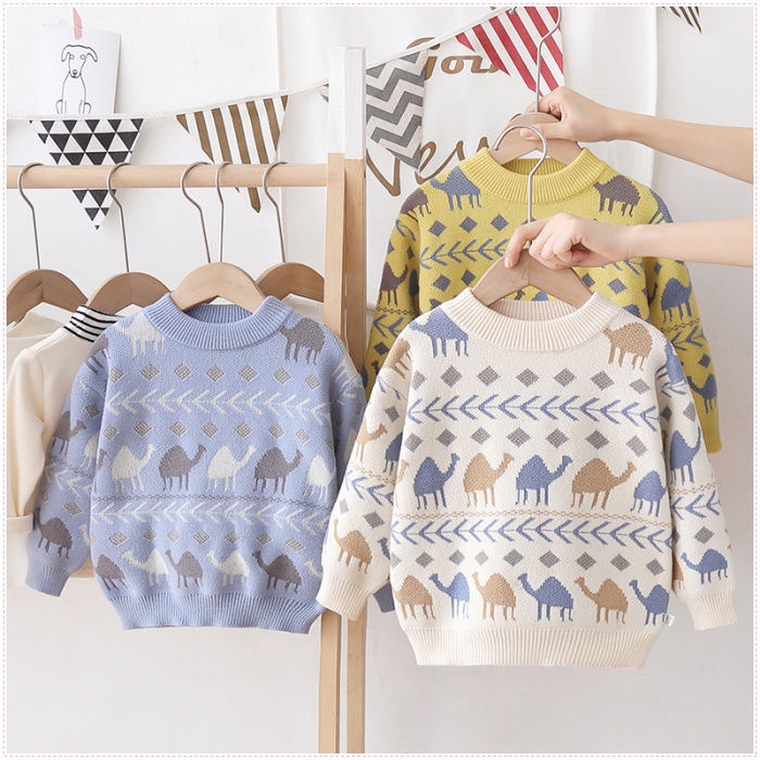 Áo Sweater Cổ Tròn In Hoạt Hình Thời Trang Mùa Đông Dành Cho Bé Trai 8859