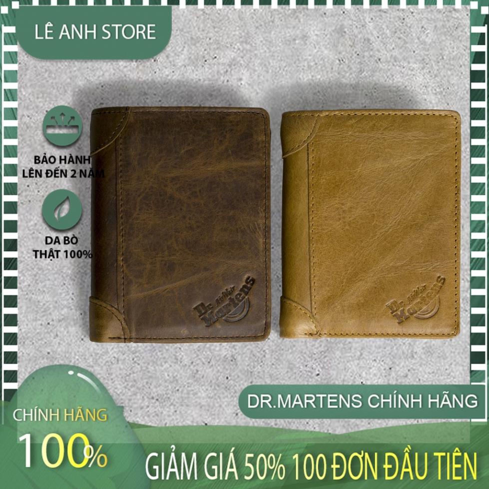 Ví Da Bò Sáp Cao Cấp DR.MARTENS Kiểu Dáng Đứng Ví Da Nam Đứng Hàng Chính Hãng Thương Hiệu DR.MAR