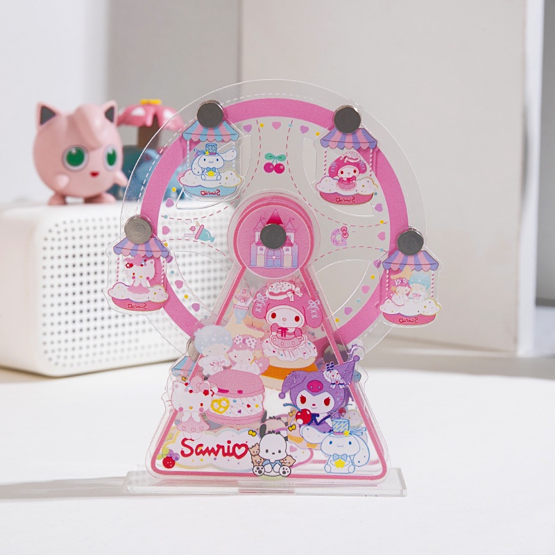 SANRIO Bộ Giá Đỡ Hình Vòng Đu Quay Goo Melody Kuromi Bằng Acrylic Đáng Yêu DIY