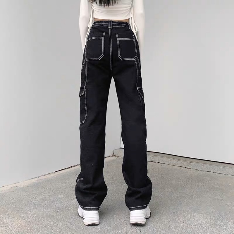 Quần jeans túi hộp cargo pants giống Jennie Blackpink