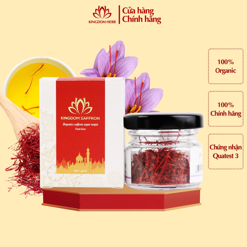 Nhụy hoa nghệ tây saffron Kingdom Herb Iran chính hãng loại thượng hạng