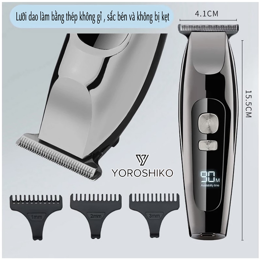 Tông đơ cắt tóc cầm tay Yoroshiko hàng cao cấp chính hãng . Tiện lợi cho gia đình và trẻ nhỏ
