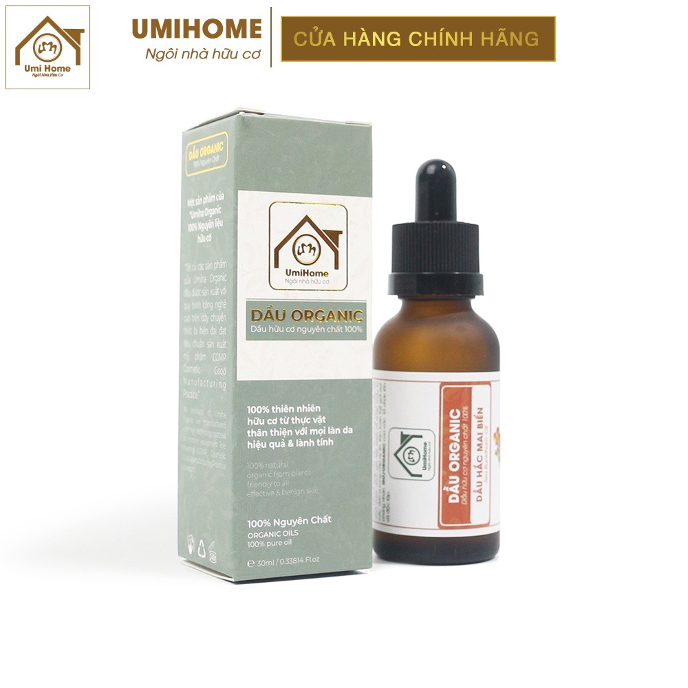 Dầu Hắc Mai Biển phục hồi tái tạo da hữu cơ UMIHOME nguyên chất | Sea buckthorn oil 100% Organic 10ML