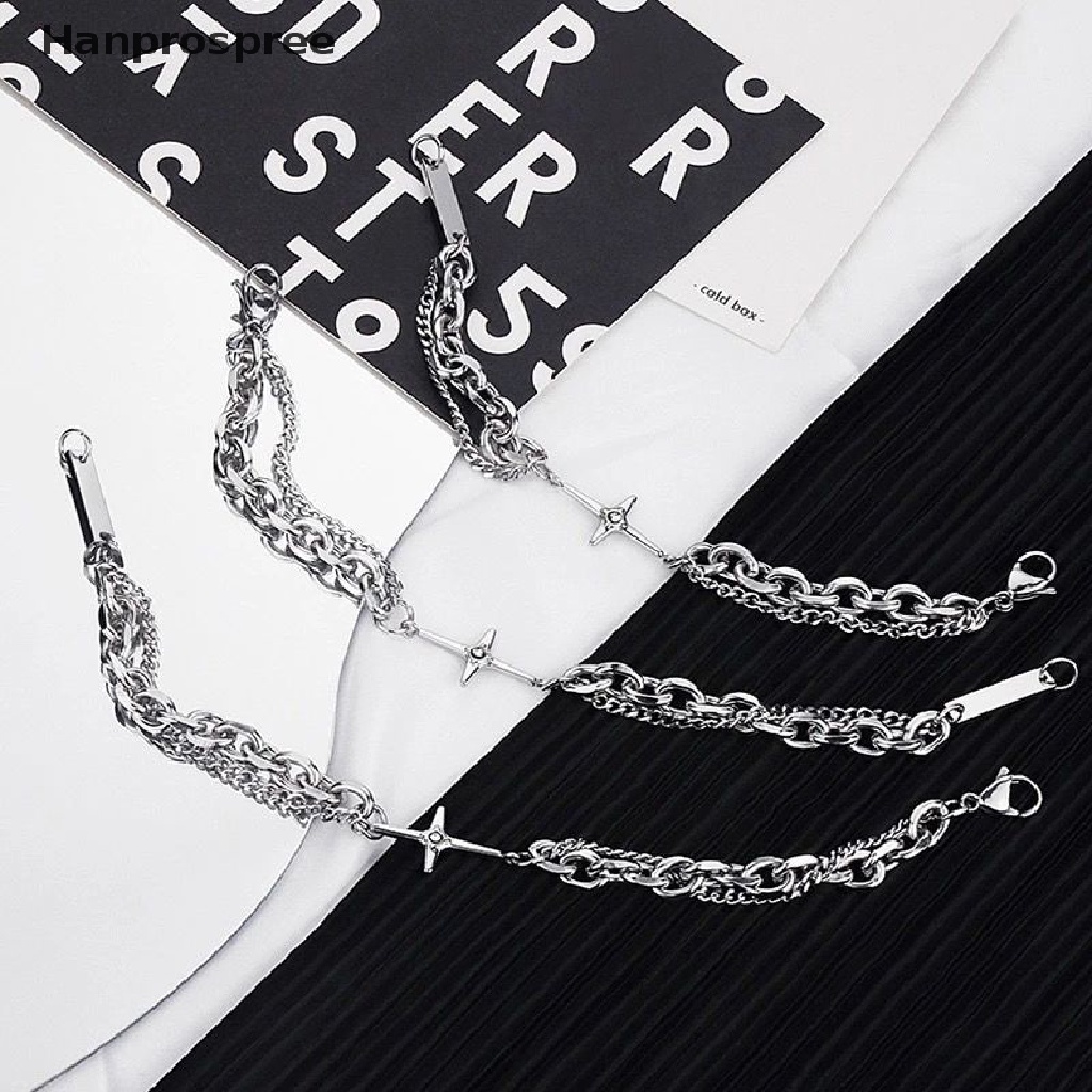 Hanprospree > Vòng Đeo Tay Ngôi Sao Sáu Cánh Thời Trang Phong Cách Hip Hop Cho Nữ Tuổi Teen 2022