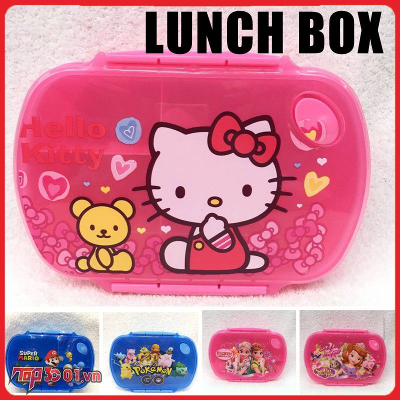 Nhân Vật Hoạt Hình Hộp Cơm Trưa Cho Bé Gái Và Bé Trai Hello Kitty/ Pikachu Thiết Kế Cho Học Sinh Sinh Viên