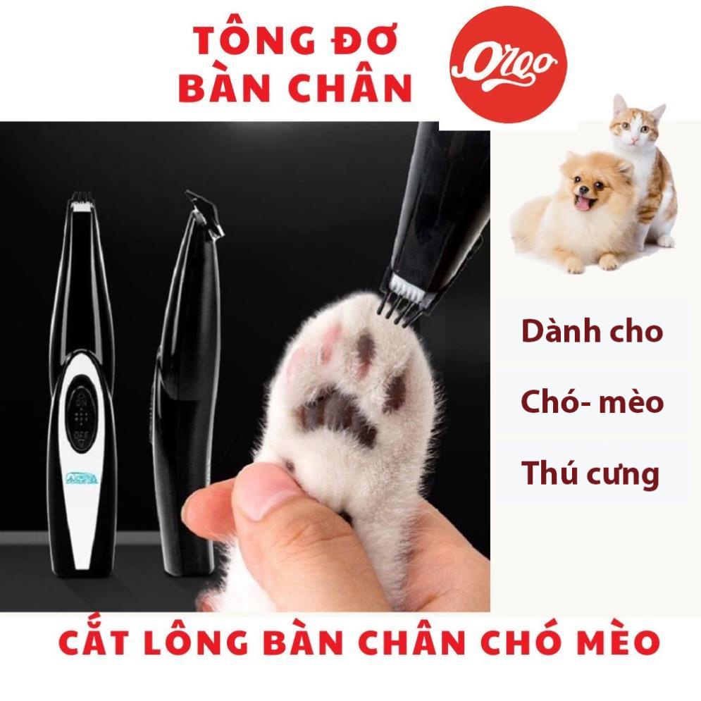 Tông đơ cắt tỉa lông bàn chân cho chó mèo Orgo New có cổng sạc USB màu đen