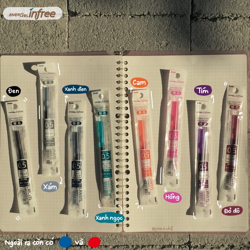 Ngòi bút Thay Thế Pentel Energel Infree - Cỡ ngòi 0.5mm