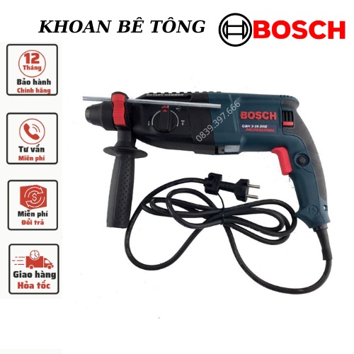 Máy Khoan Đục Bê Tông 3 Chế Độ 2 - 26 Cam kết 100% Ruột Đồng Nguyên Khối, Máy Khỏe Chạy Êm Bền Hàng Loại 1