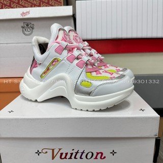 |ht sneaker| giày sneaker lv archlight hồng xanh new 2022