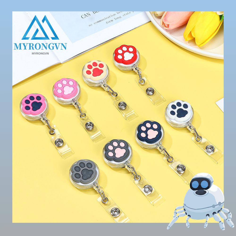 Myrongvn Giá Đỡ Huy Hiệu Hình Chân Mèo Hoạt Hình Đáng Yêu Cho Học