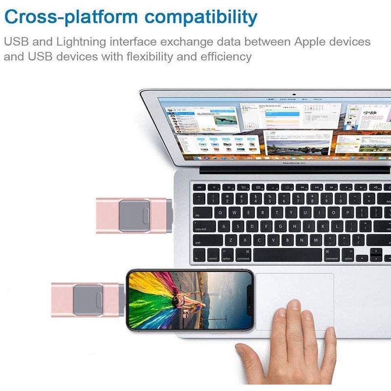 Usb Ổ Đĩa Flash 128GB Cho iPhone 6 6S 6Plus 7 7S 7P 8 8Plus XS iPad