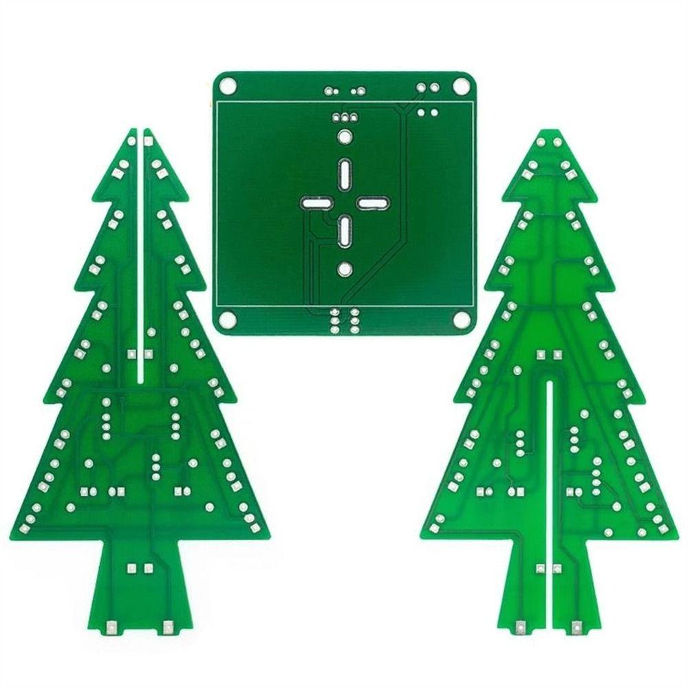 Bảng Mạch Đèn LED PCB AUGUSTINA 3 Màu Tự Lắp Ráp Hình Cây Thông Giáng Sinh 3D Màu Đỏ / Xanh Lá / Vàng