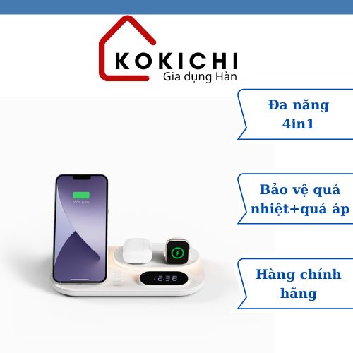 Sạc không dây đa năng 4in1 MOOAS Hàn Quốc ( Bản cho dòng Apple)