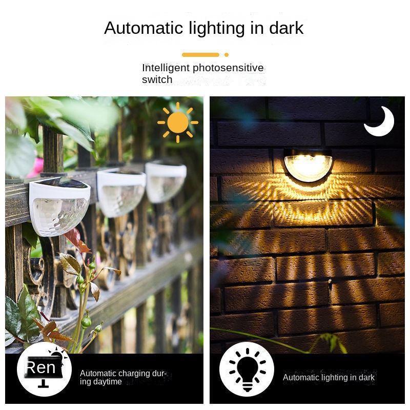 Đèn Gắn Tường Hàng Rào / Vườn Trang Trí Chống Nước Dùng Năng Lượng Mặt Trời Hàng Mới