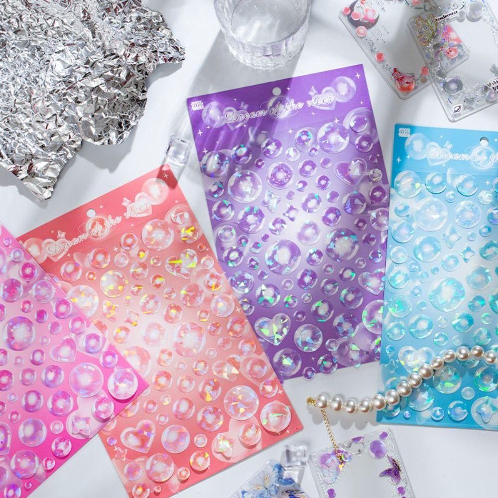 Miếng Dán Bong Bóng Lấp Lánh Dùng Trang Trí Sổ Tay DIY