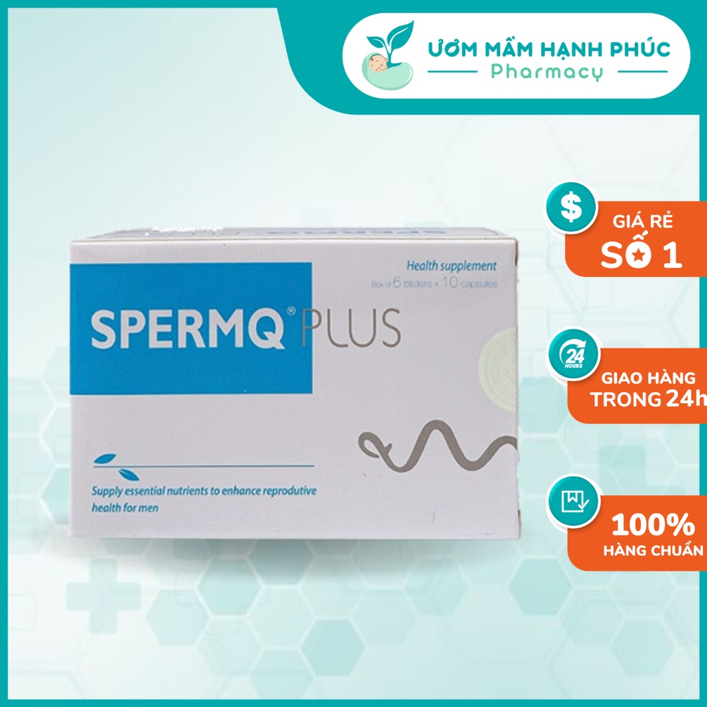 SpermQ Plus [CHÍNH HÃNG] tăng thụ thai, tinh trùng yếu sẽ tăng chất lượng và số lượng, hỗ trợ vô sinh hiếm muộn