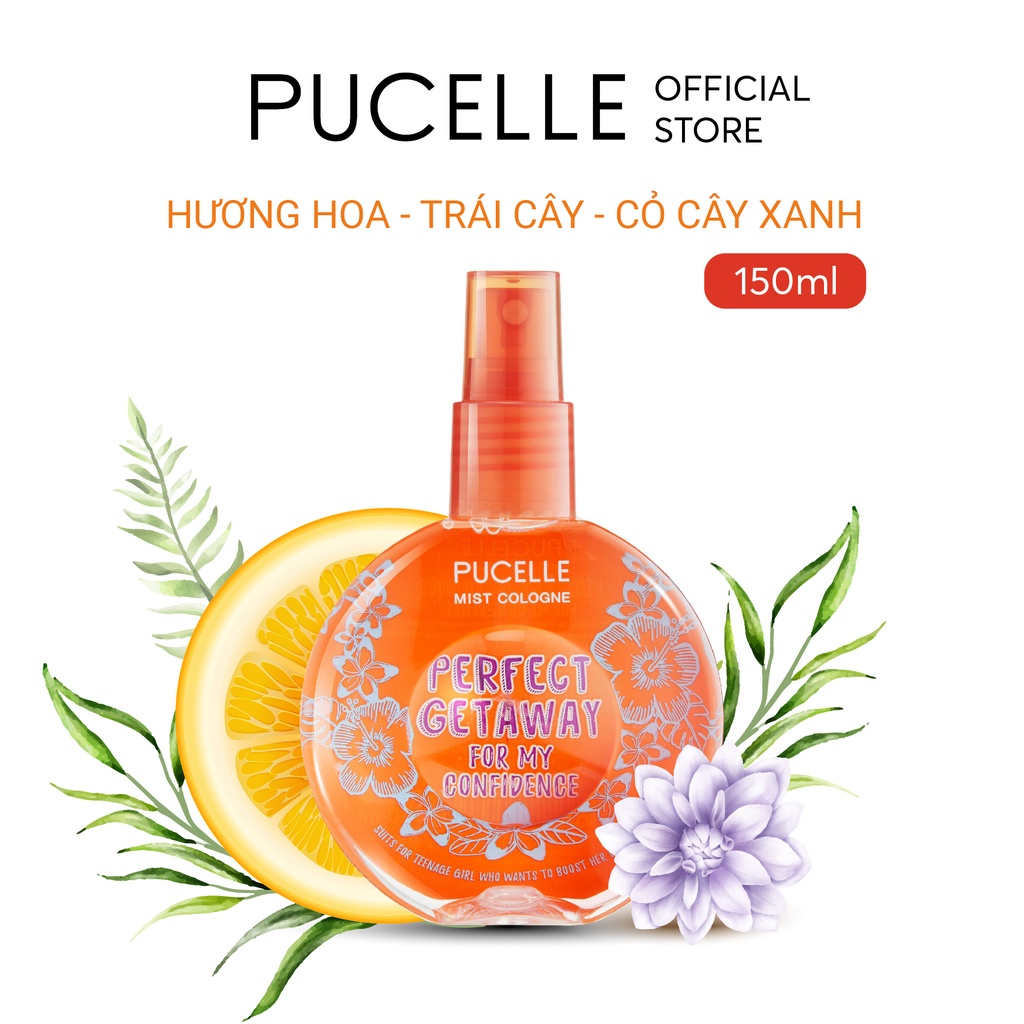 Nước Hoa PUCELLE Mist Cologne Perfect Getaway For My Confidence 150ml