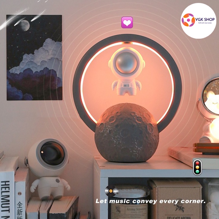 Loa Bluetooth Không Dây LED Thay Đổi Theo Nhạc Kiêm Đèn Ngủ, Loa Bluetooth Phi Hành Gia Bay 5.0 Cao Cấp Siêu Bass