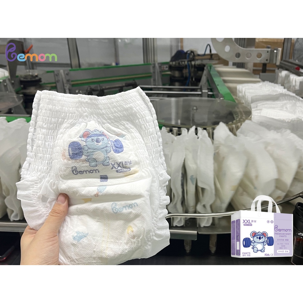 Tã/Bỉm BEMOM HÀN QUỐC Dán/Quần Đủ Size S56/M48/L46/M44/L42/XL40/XXL38/3XL36