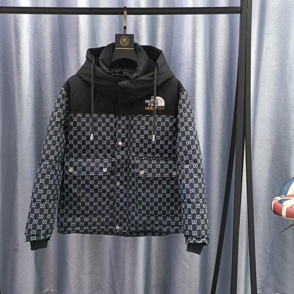 Áo Khoác Đệm Dày Có Nón Trùm Đầu Thêu Hoa Cổ Điển Thời Trang Phong Cách Hàn Quốc Dành Cho Nam