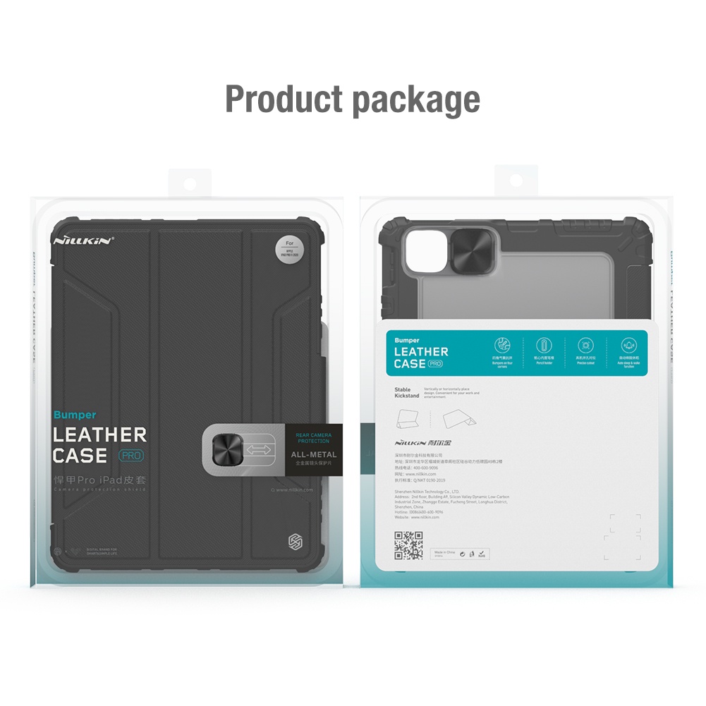 Bao da cho iPad Pro 11 2020 &amp; 2018 Nillkin Bumper Leather Case (Có khe cắm bút Apple Pencil).