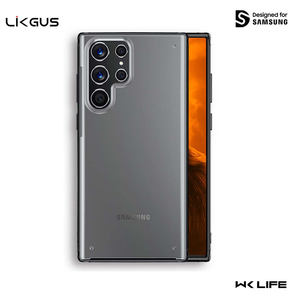 Ốp Samsung S22 Ultra Likgus Matte Lưng Nhám Viền Dẻo Chống Sốc Chống Bám Vân Tay