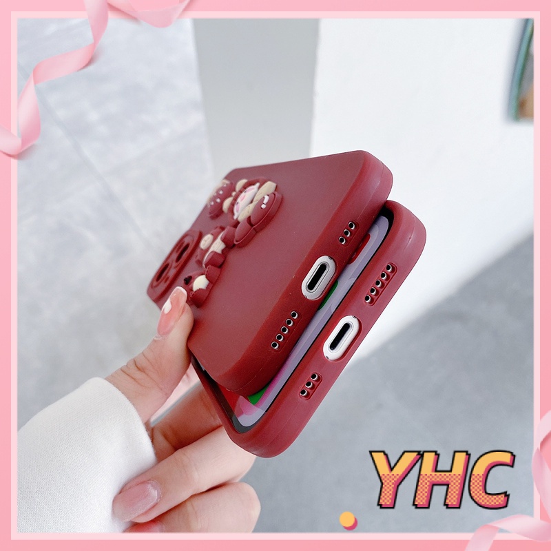 Ốp iphone Hình Hoa Màu Đỏ Đáng Yêu Cho Iphone6 6splus 7 7plus 8plus XR X XS 11 12 Pro max Plus Promax max-063