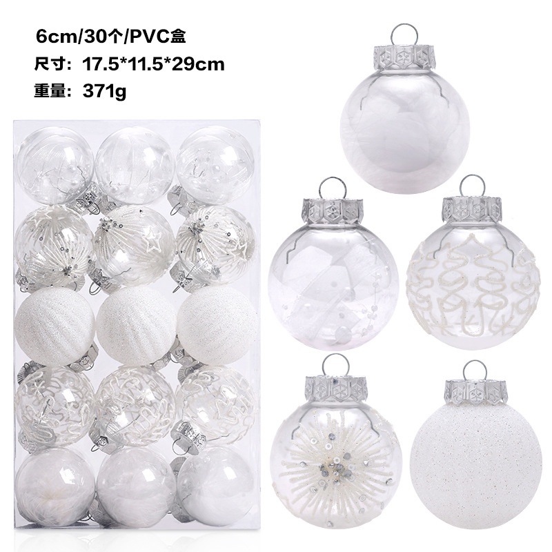 Hàng Mới Về Quả Cầu Trong Suốt Sơn Màu 6Cm KLI9 Trang Trí Cây Thông Giáng Sinh