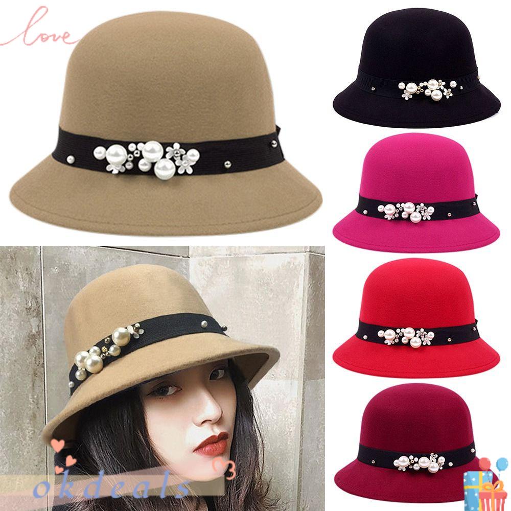 Mũ Bucket Chất Liệu Len Phong Cách Thời Trang Vintage Dành Cho Nữ