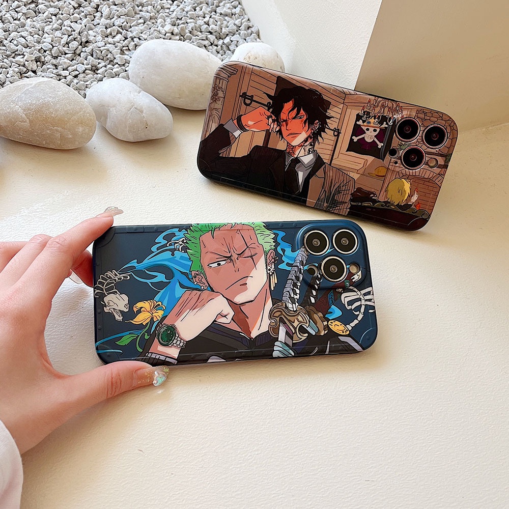 Mới Ốp Điện Thoại Họa Tiết Hoạt Hình one piece zoro ace Cho iphone 15 14 13 12 11 pro x xr xs max 8 7 plus x se 2020