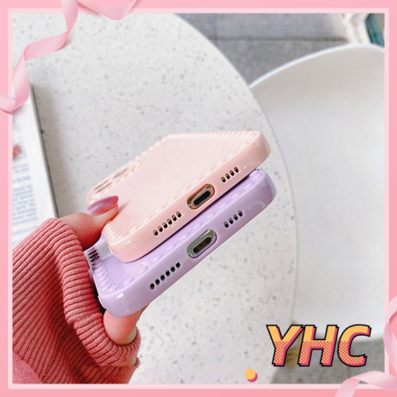 Ốp Điện Thoại Màu Trơn Họa Tiết Trái Tim Cho Iphone 6s 6splus 7 7plus 8 8plus X XS XSMAX 11 12 Pro Max Plus Promax-020