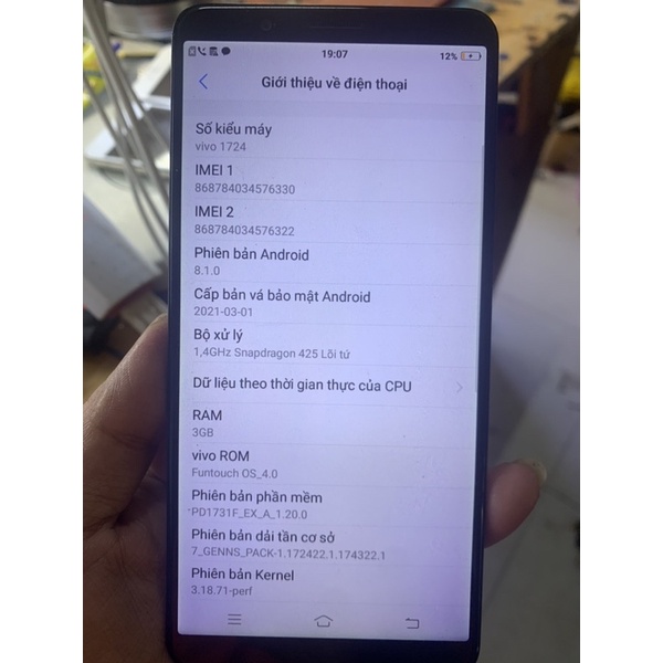 Main ViVo 1724(Y71) Bo mạch chủ vivo y71