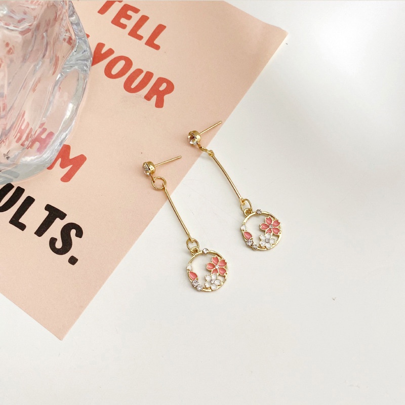 Bông Tai Dáng Dài Phối Tua Rua Phong Cách Vintage Thanh Lịch Thời Trang Hàn Quốc Cho Nữ