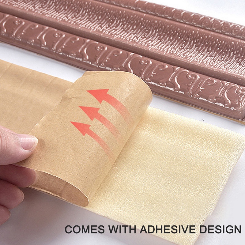 Miếng Dán Viền Tường Họa Tiết 3D 230cm Tự Dính Chống Thấm Nước Có Thể Tháo Gỡ Trang Trí Nhà Cửa