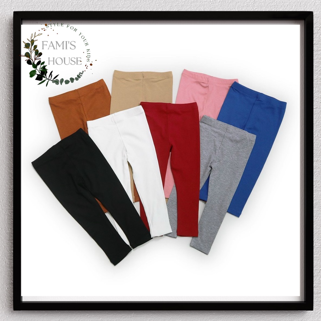 Quần legging dài màu cơ bản vải zip cho bé gái chất lượng cao,siêu ôm chân cực đẹp, lên dáng gọn form.