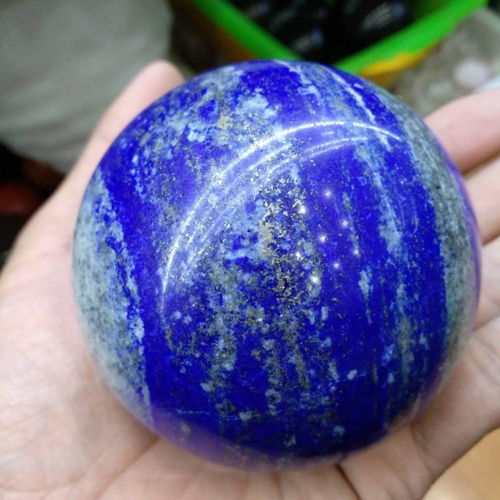 Quả Cầu Pha Lê Tự Nhiên lapis lazuli Đánh Bóng massage Khoáng Tinh Tế Trang Trí Nhà Cửa Bộ Sưu Tập Lưu Niệm