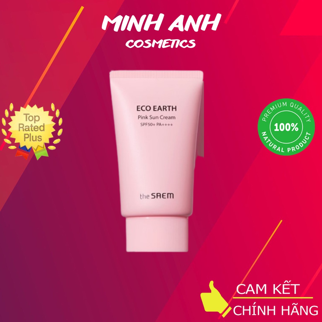 Kem chống nắng dưỡng trắng da The Same Eco Earth Pink Sun Cream Ex 50ml