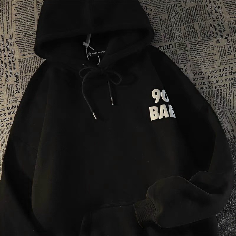 Áo Hoodies Nữ 90 Baby Vải Nỉ Pe Dày Mịn Nón 2 Lớp Form Rộng Măc Đẹp NEW UNISEX