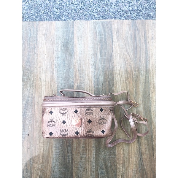 Túi xách nữ túi MCM màu hồng nu.de dáng hộp đeo chéo xá.ch tay siêu xinh 🥰 FREESHIP 🥰