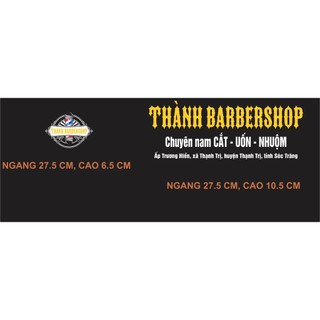 Combo 6 logo + hình ủi sau áo theo yêu cầu thành barbershop