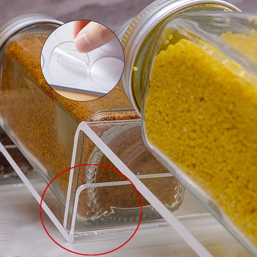 [Kesoto1] Khay Đựng Gia Vị 4 Tầng Bằng Acrylic Có Thể Mở Rộng Cho Tủ Bếp / Lọ Gia Vị Có Thể Xếp Chồng