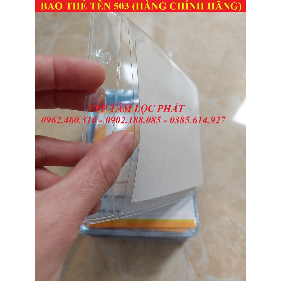 50 BAO THẺ TÊN 503, DỌC, KT 110*160mm  - Thẻ đeo nhân viên