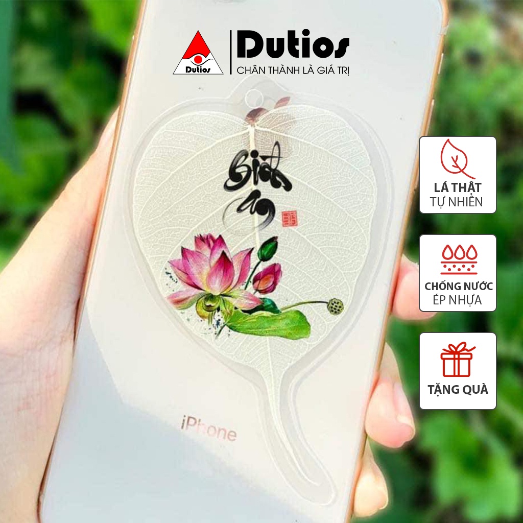 LÁ BỒ ĐỀ nguyên bản Dutios vẽ thư pháp dùng ốp điện thoại, treo ô tô, bàn làm việc