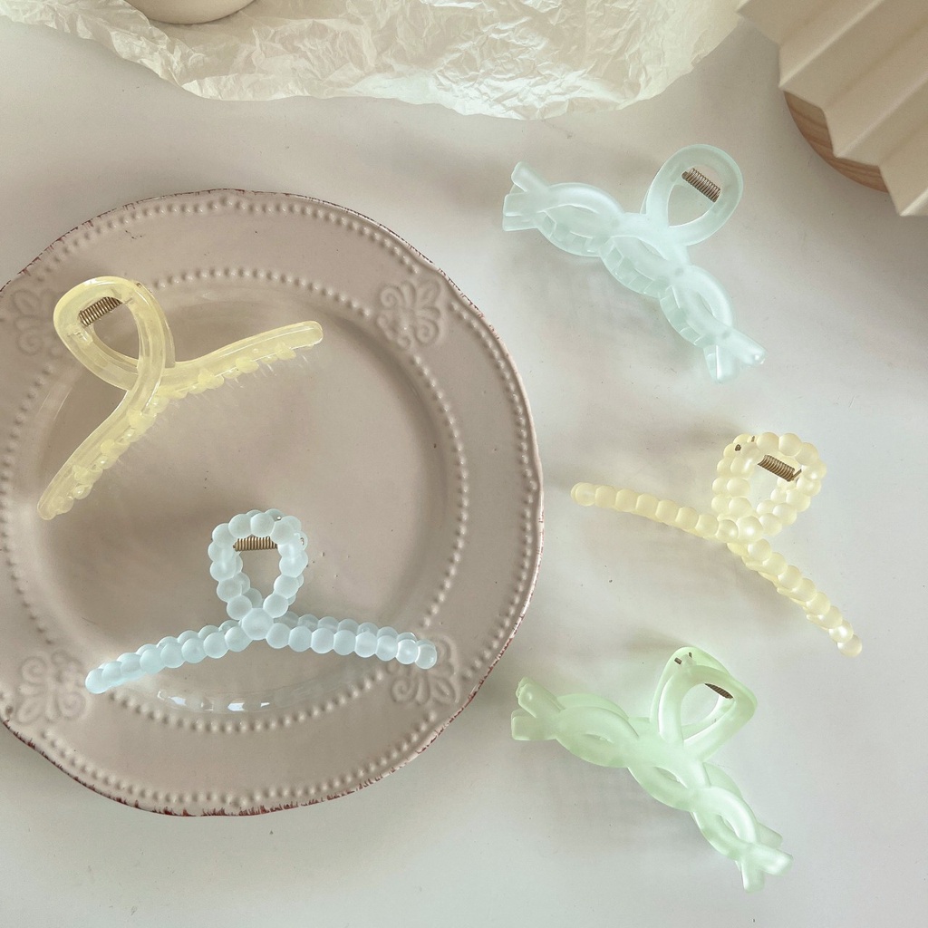 Kẹp tóc nhiều kiểu màu xanh lá cho bạn gái phong cách Hàn quốc - selenshop