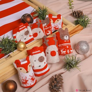 [Quà Tặng Giáng Sinh] Tất vớ Noel họa tiết cực xinh - Tất cotton Aries co giãn mềm mịn ấm áp đón Giáng Sinh