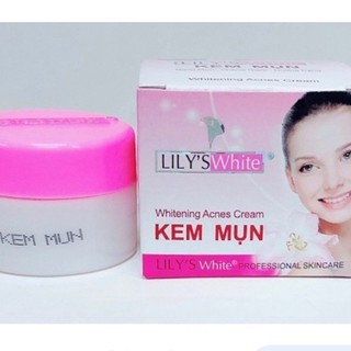 Kem mụn lily's white giúp chống thâm dưỡng trắng da giảm sưng đỏ mụn