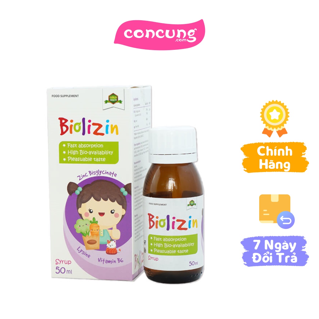 Biolizin Kẽm Hữu Cơ Lineabon k2 d3 Lysine B6 Giúp Bé Ăn Ngon Tăng Đề Kháng