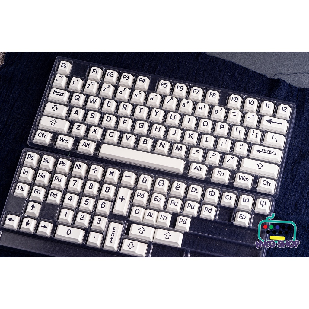 BIG FONT, nhựa PBT dyesub, 125 nút bàn phím cơ, cherry profile